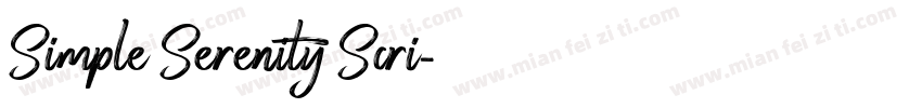 Simple Serenity Scri字体转换
